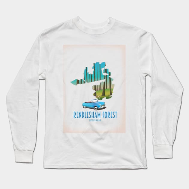 Rendlesham Forest Suffolk England Long Sleeve T-Shirt by nickemporium1